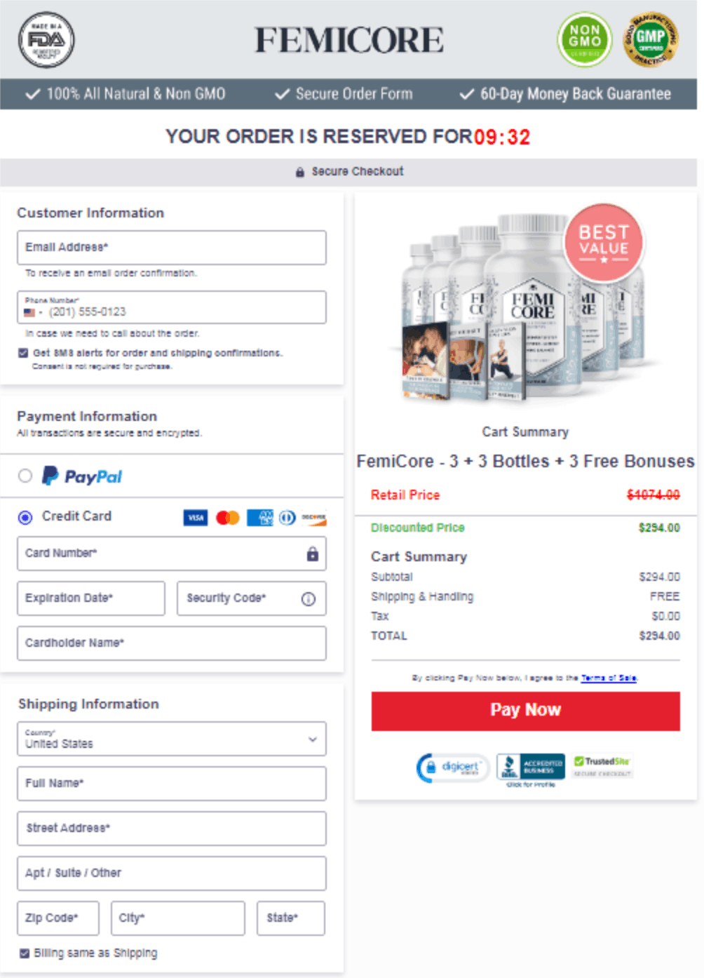 Femicore supplement-Secure-Checkout