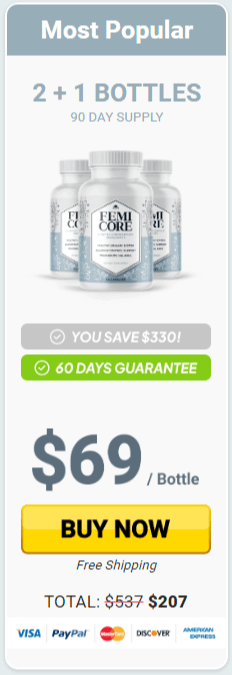 Femicore supplement official 3 bottles